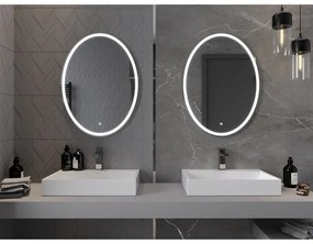 Mexen Elz, LED kúpeľňové zrkadlo s podsvietením 60 x 80 cm, 6000K, ochrana proti zahmlievaniu, 9802-060-080-611-00