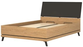 Posteľ Ate At15/160 S nádobou Dub/čierna