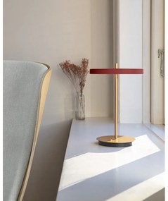 Červená LED stolová lampa so stmievačom s kovovým tienidlom (výška 31 cm) Asteria Move – UMAGE