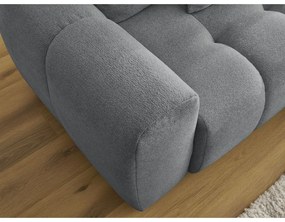 Sivá ženilková rozkladacia/s úložným priestorom rohová pohovka (pravý roh/s leňoškou) Roxelane – Bobochic Paris