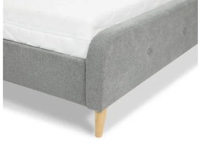Čalúnená manželská posteľ Loham New, Rozmer postele: 160x200, Farby:: sivá - Expection Heather