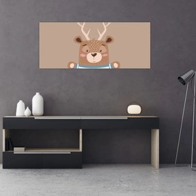 Obraz - Jeleň v pruhovanom tričku (120x50 cm)