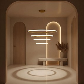 Toolight Toolight, závesná lampa 100cm, LHJ009-CP4, zlatá, OSW-50072