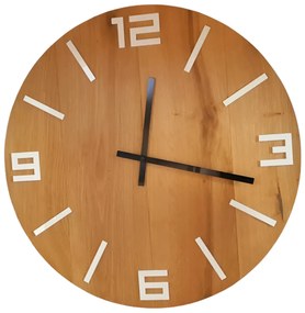 Dřevěné nástěnné hodiny Arabic 50 cm hnědé/bílé