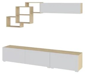 Moderná TV stena Houseland Free dub zafírový/biela