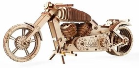 Ugears 3D drevené mechanické puzzle VM-02 Motorka (chopper)