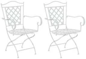 Kovová stolička Adara (SET 2 ks) - Biela