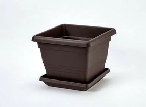 Plastia Podkvetináč Lotos 60 x 60, čokoláda