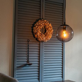 Moderné závesné svietidlo sivé 20 cm - Pallon