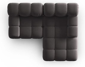 Tmavosivá zamatová rohová pohovka (pravý roh) Bellis – Micadoni Home