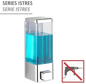 Nástenný plastový dávkovač mydla v striebornej farbe 0.32 l Istres – Wenko