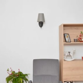 Nástenná lampa MALBO 1xE27/15W/230V šedá/čierna