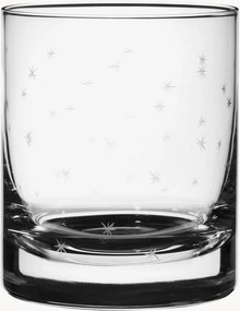 Ručne fúkané krištáľové poháre na whisky Stars, 2 ks
