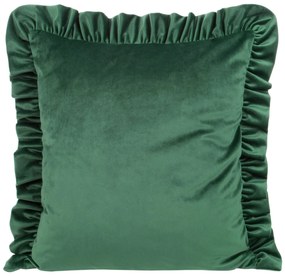 DEKORAČNÁ OBLIEČKA NA VANKÚŠ VELVET25 45X45 CM TMAVOZELENÁ