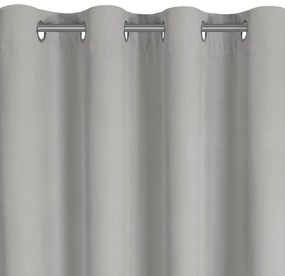 ZATEMŇOVACÍ ZÁVES (100%) NA KRÚŽKOCH NITA 140X250 CM SIVÁ