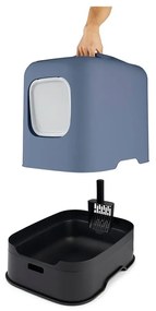 Tmavomodrý mačací záchod 40x51 cm Biala – Rotho