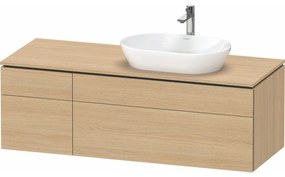 DURAVIT L-Cube závesná skrinka pod umývadlo na dosku (umývadlo vpravo), 4 zásuvky, 1420 x 550 x 482 mm, dub prírodný, LC4875030300000