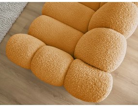 Pohovka z textílie buklé v horčicovej farbe 232 cm Hippolyte – Bobochic Paris