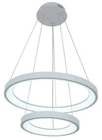 Brilagi - stmievateľný závesný luster na lankách FALCON SLIM LED/68W/230V, priemer 50 cm, biela, s diaľkovým ovládaním
