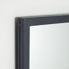 Nástenné zrkadlo ulrica 80 x 80 cm čierne MUZZA