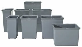 Elletipi Plastový kôš s rukoväťami 15 l, sivá , 15 l