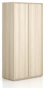 Kancelárska skriňa FRAME, 2x dvere, 872 x 450 x 1735 mm, PUSH-lock, dub prírodný