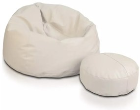 Sedací vak Sakwa L z ekokože – pohodlný, ľahko čistiteľný, elegantný vak pre deti aj dospelých Farba: E02 - Béžová