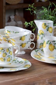 Porcelánový hrnček s citrónmi Maison Limone Blossom - 12 * 8 cm / 310ml