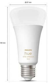 LED Stmievateľná žiarovka Philips Hue WHITE AMBIANCE E27/13W/230V 2200-6500K