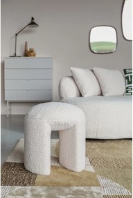 Krémovobiela čalúnená stolička Noxx – White Label