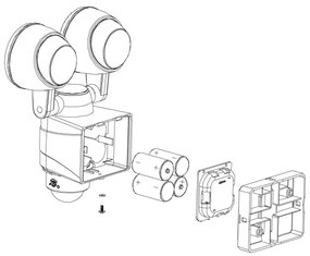 Eglo 98194 - LED Vonkajšie svietidlo so senzorom CASABAS 2xLED/4W/4xLR14 IP44