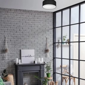 Stropné svietidlo SIRJA DOUBLE 2xE27/15W/230V pr. 35 cm čierna