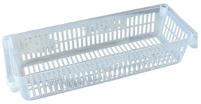 Úložný kôš, box a organizér extra hlboký 50 cm x 20 cm INVA, transparentný