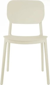 Krémová plastová jedálenská stolička Cheer – Leitmotiv
