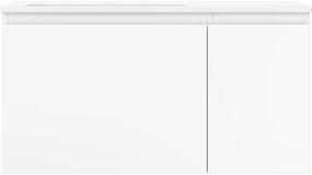 Mexen Orio, kúpeľňová skrinka 90 cm s umývadlom Otis vľavo, 1S, 1D, biela matná, 91A13-09047-3-BBFF01-W18L01