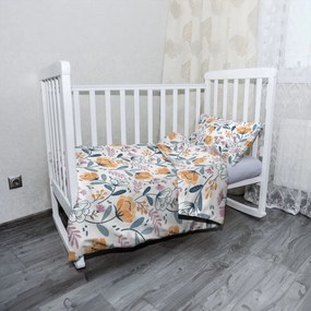 Sablio Mikroplyšové detské obliečky do postieľky Rozkvitnutá záhrada - 130x90 / 40x60