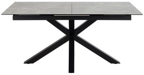 Jedálenský rozkladací stôl Heaven 168/210 cm sivý/čierny