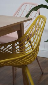 Stolička LUGO šedá - moderná, priesvitná, do kuchyne / záhrady / kaviarne