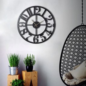 Dekoratívne nástenné hodiny Murko 50 cm čierne