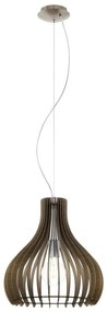 Eglo 61917 - Luster na lanku TINDORI 1xE27/60W/230V pr. 38 cm hnedá