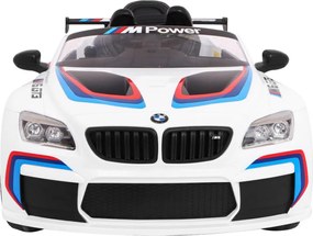 Ramiz BMW M6 GT3 Autíčko na batérie pre deti Biele + Ventilátor + Zvuky MP3 Svetlá + Diaľkové ovládanie