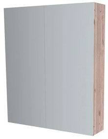 Mereo, Mereo Kúpeľňová zrkadlová skrinka 80 cm, galerka, 2 x dvierka, Multidecor, Dub Nelson, MER-CN798G82DNLS
