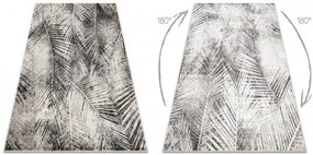 Koberec MATEO 8035/944 palmové listy - štrukturálny sivý / béžový
