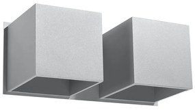 Sollux SL.0658 - Nástenné svietidlo QUAD 2xG9/40W/230V šedá