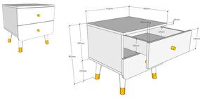Olivovozelený detský nočný stolík z borovicového dreva Vipack Billy