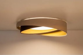 Stmievateľné LED stropné svietidlo SM. GALAXY M. 24W/230V pr. 55 cm béžové/hnedé/zlaté + diaľkové ovládanie