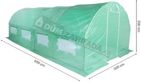 Zahradní fóliovník zelený Focus Garden 4x8m - 2 vchody