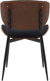 Stolička Enid - látka - Orech / Čierna