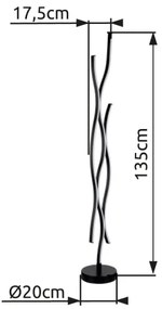Globo 67206S - LED Stojacia lampa GERONIMO LED/28W/230V 3000K čierna