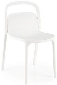 Biela plastová stolička K490